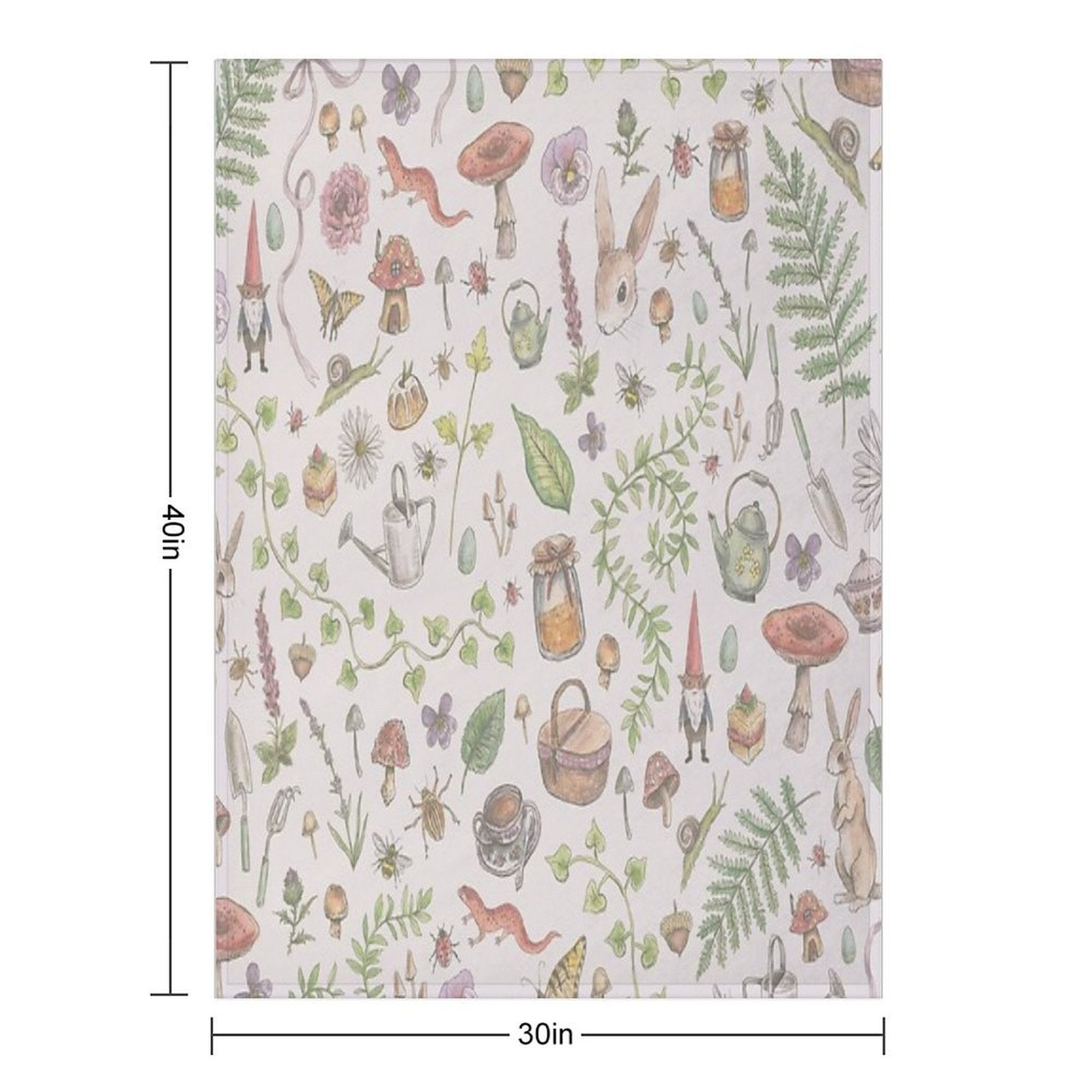 Cottagecore - Faded Pink Easy Care Throw Blanket
