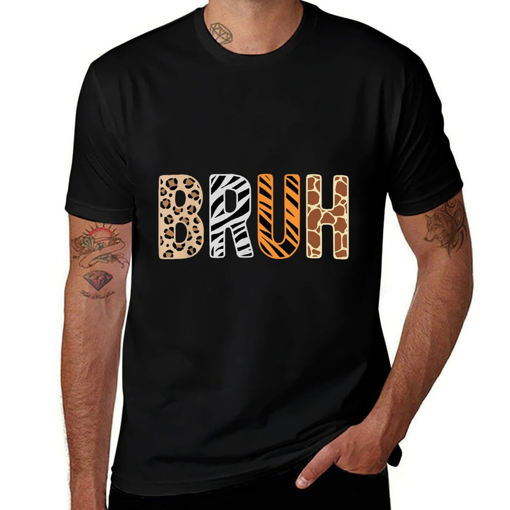 Safari Animals Wildlife Zookeeper Funny Bruh Boysns  Slim-fit Cut T-Shirt