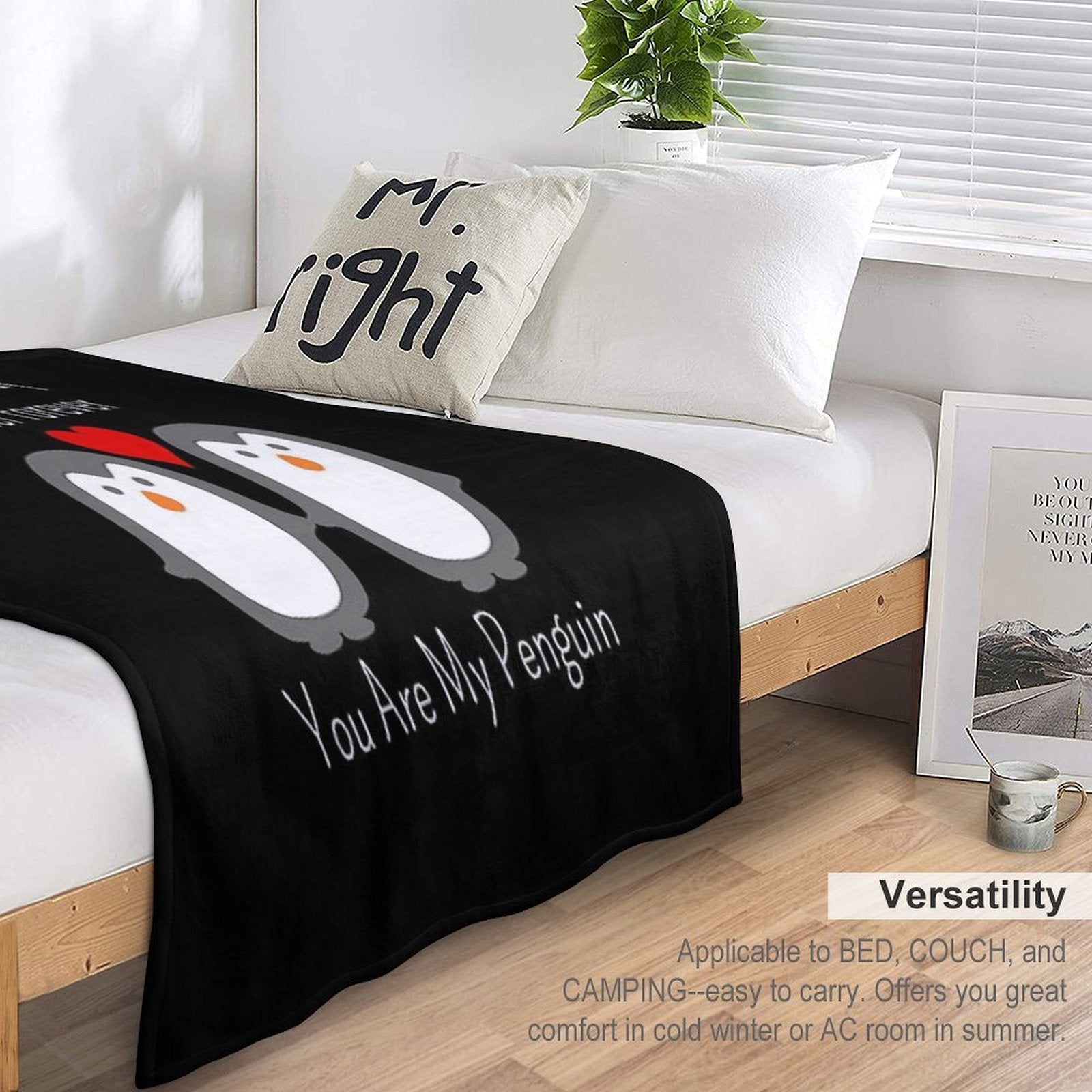 When Penguins Find Their Mate They Stay Together Forever You Are My Penguin Quick-dry Throw Blanket