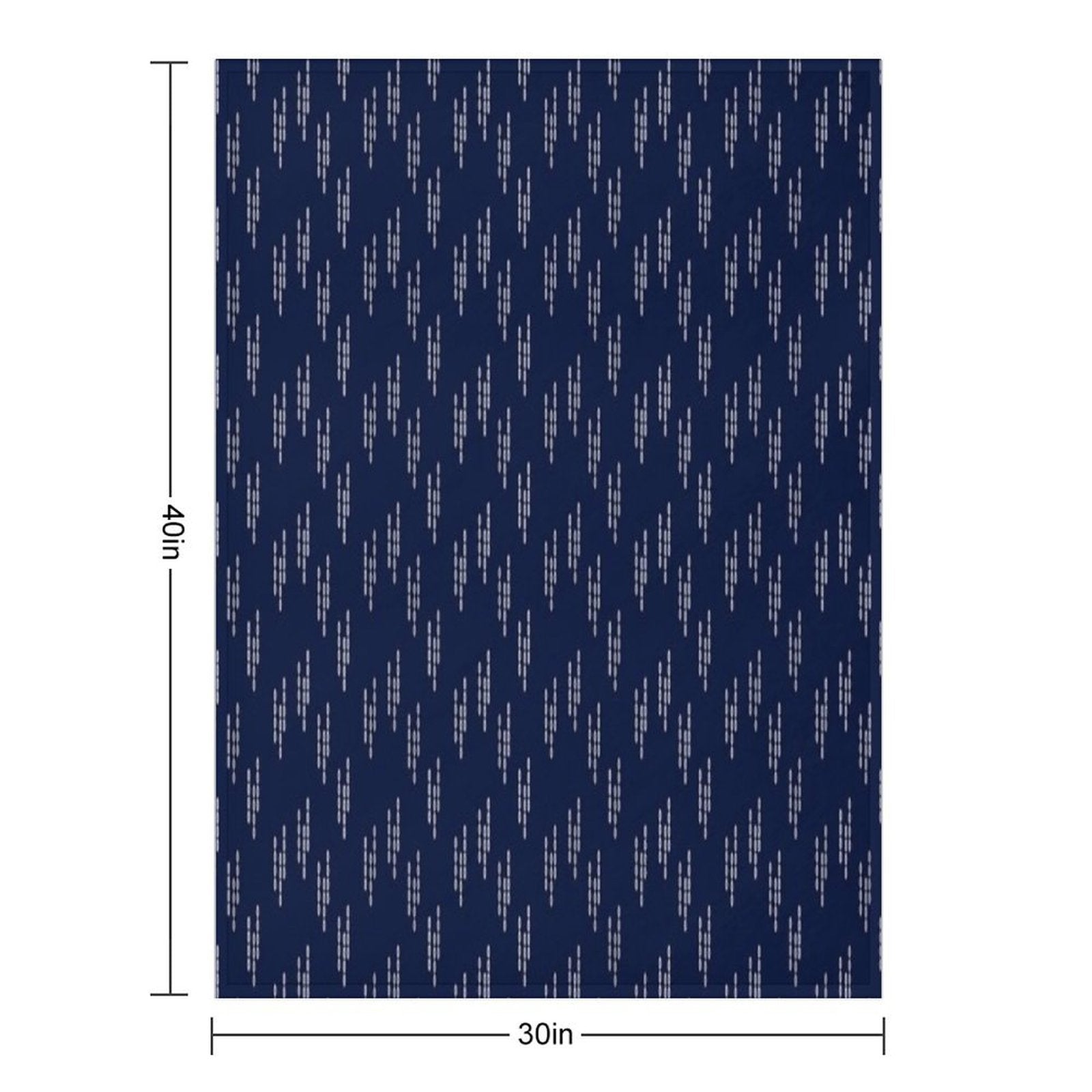 Sashiko Embroidery Japanese Pattern Design Shrink-resistant Throw Blanket