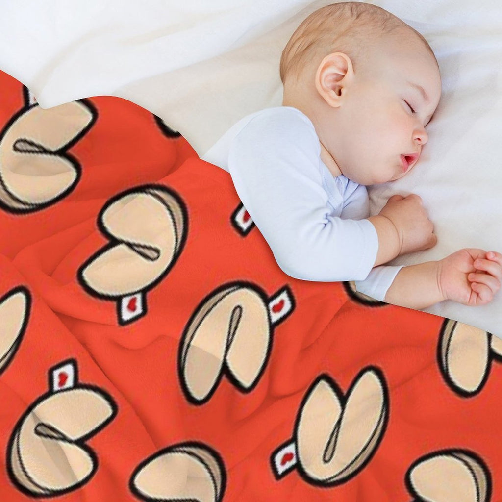 Fortune Cookies Pattern Travel-friendly Throw Blanket