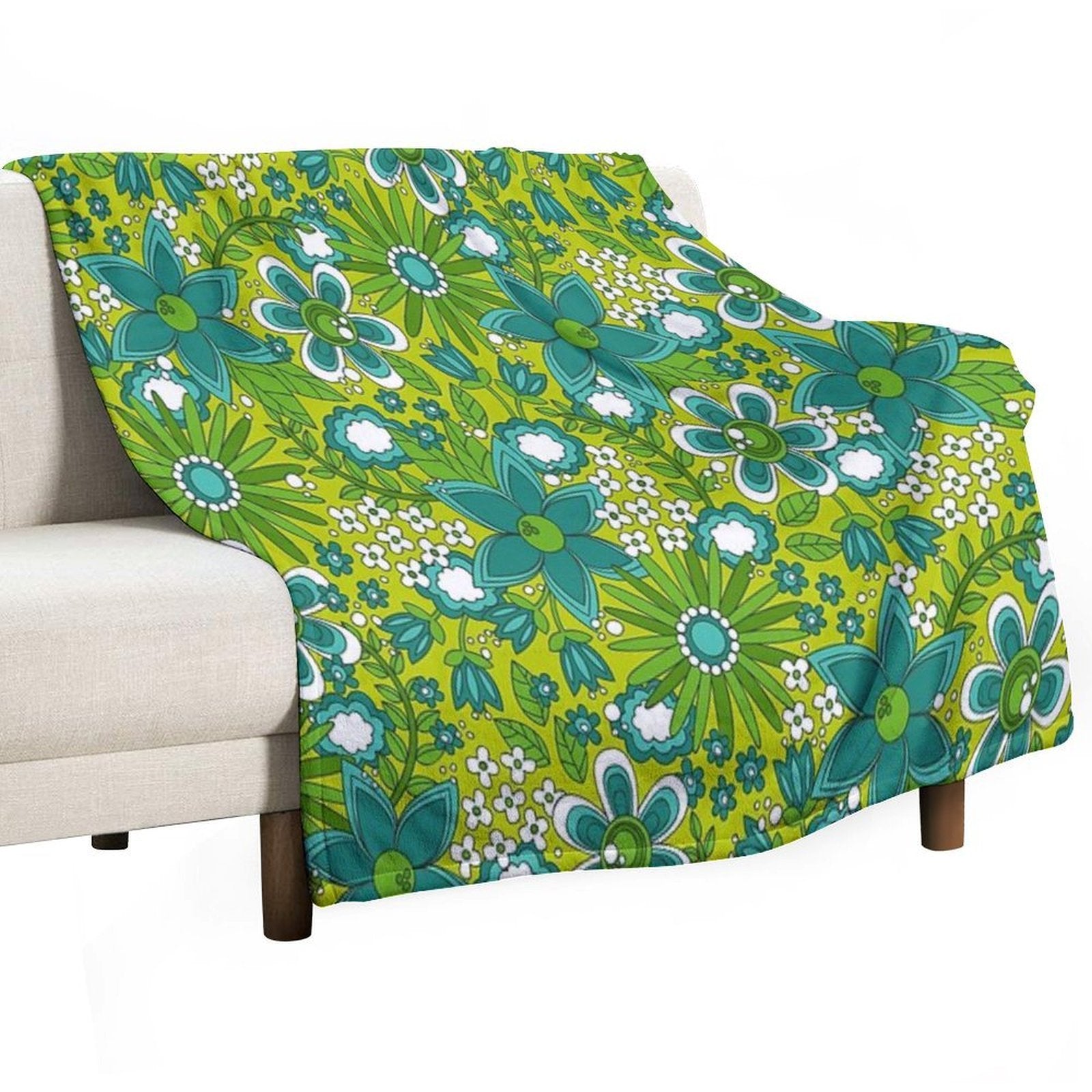 Peace, Love And Flowers Comfort Throw Blanket