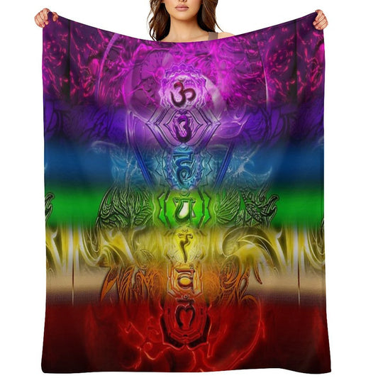 Zen Doodle Chakra Compact Throw Blanket