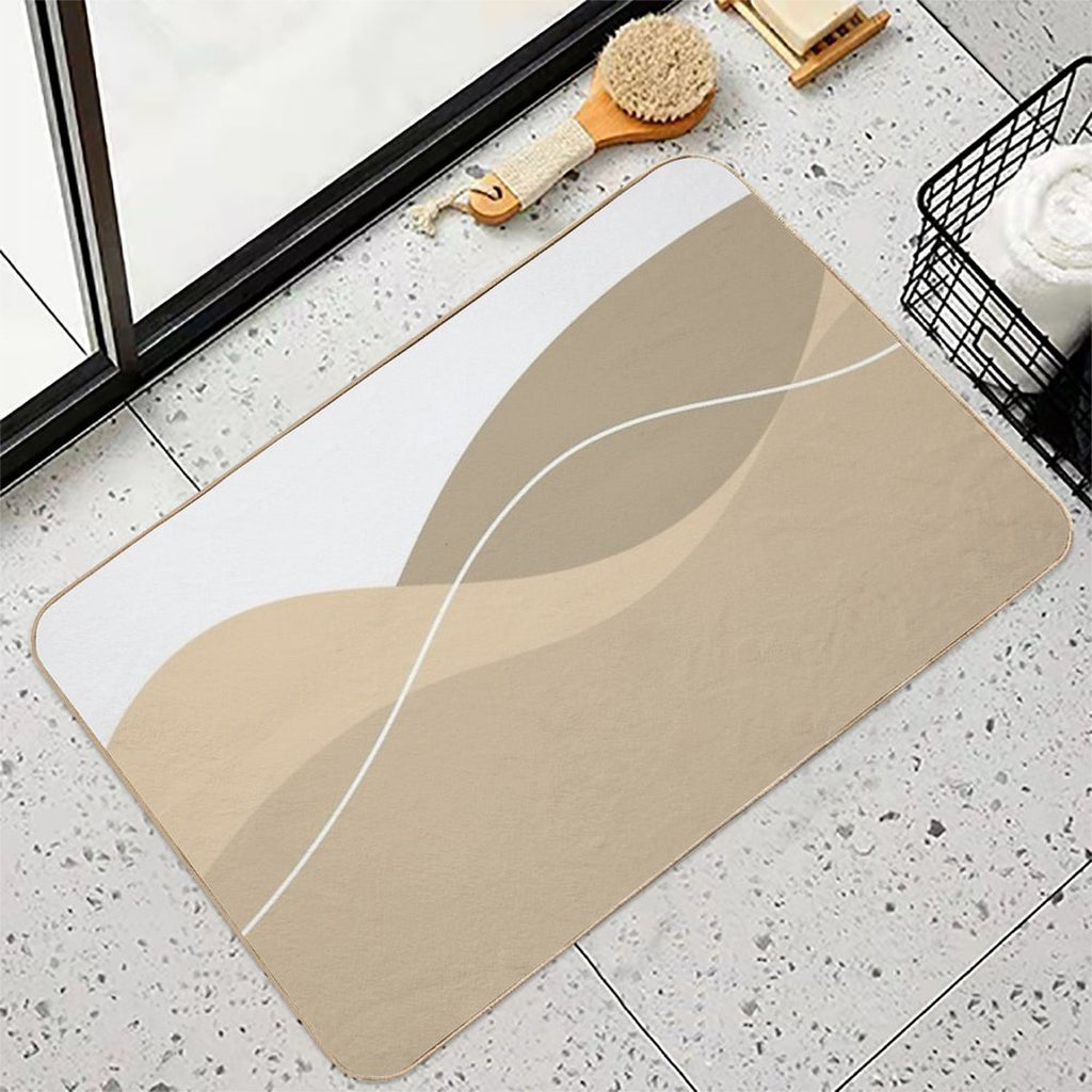 Gorgeous Brown Aesthetic Big Overlap Items  Toxin-Free Bath Mat
