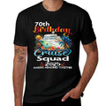 70th Birthday Cruise Squad Friends Family Vacation Matching  Slim-fit Cut T-Shirt