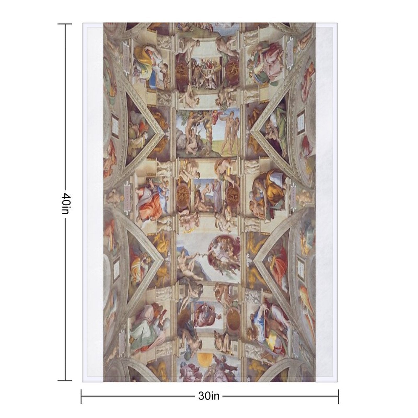 Sistine Chapel Ceiling Velvety-soft Throw Blanket