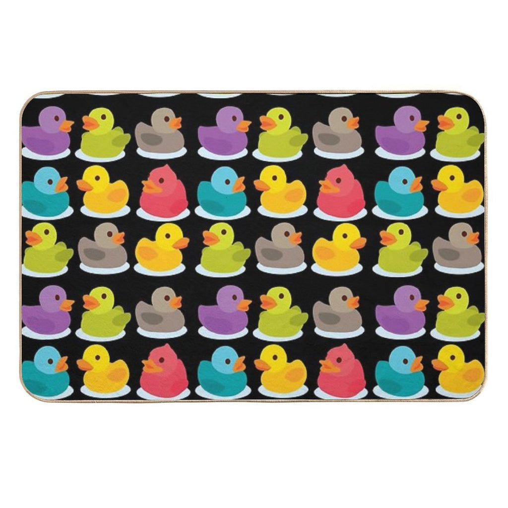 Duck Duck Go! Oh No, Ducks Everywhere!  Fade-Resistant Bath Mat