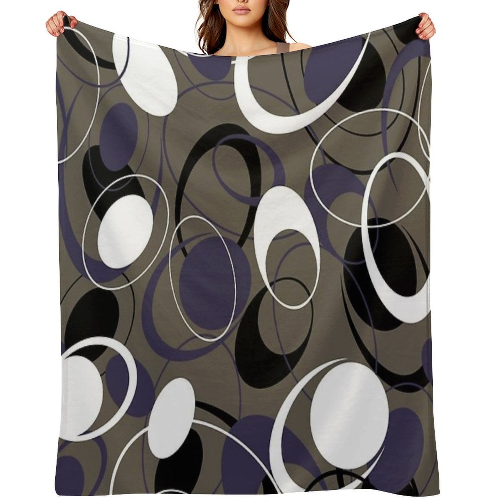 Retro 60s Ovals Compact Throw Blanket