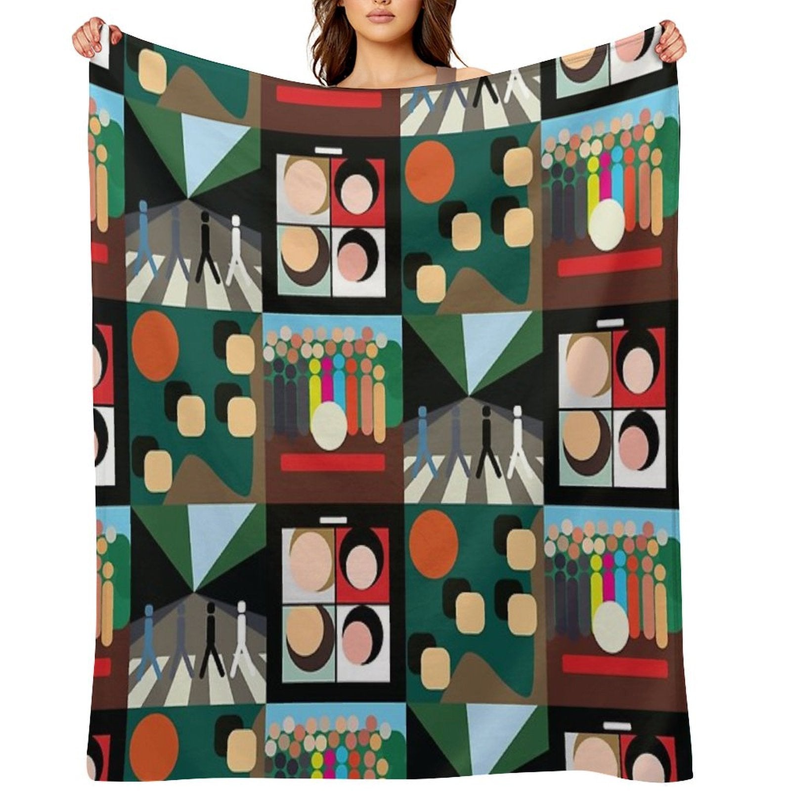 The Beatles Minimal Album Covers Compact Throw Blanket