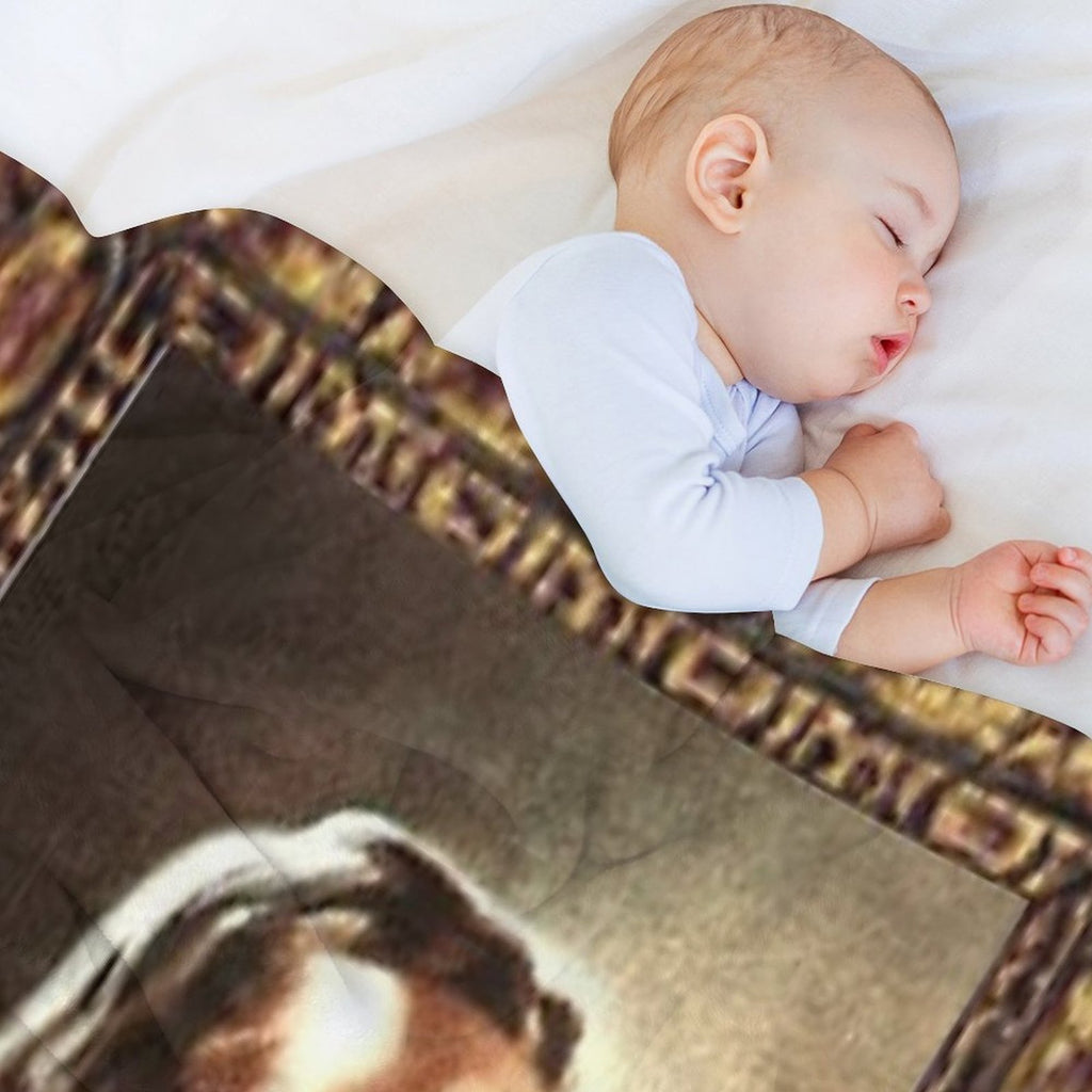 WARNER SALLMAN'S JESUS FRAMED Sustainable Throw Blanket