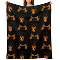 Rottie Machine-washable Throw Blanket