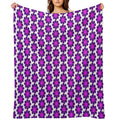Purple Pink Hippy Flower Daisy Velvety-soft Throw Blanket