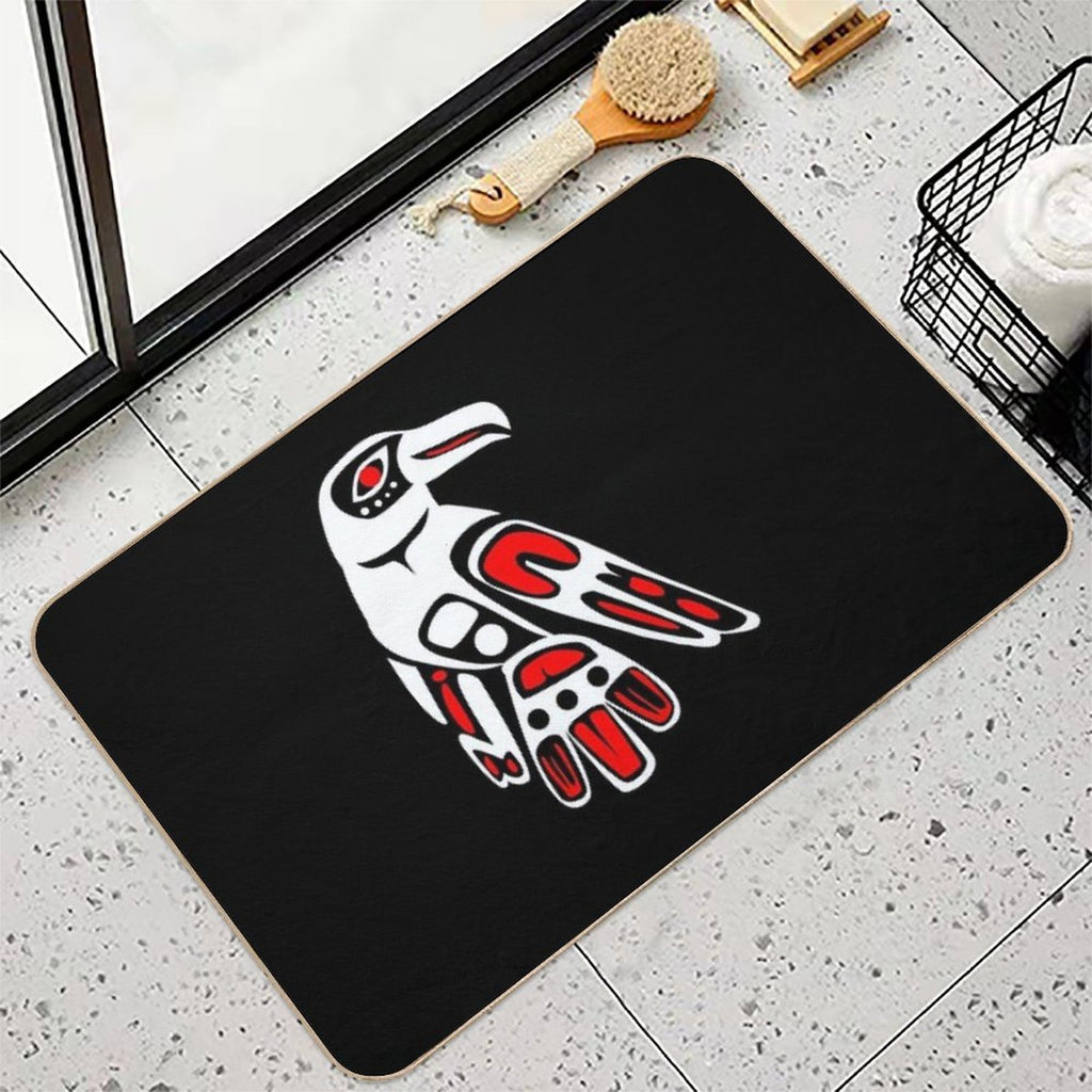 Haida Raven Funny Gift Idea  Easy To Clean Bath Mat