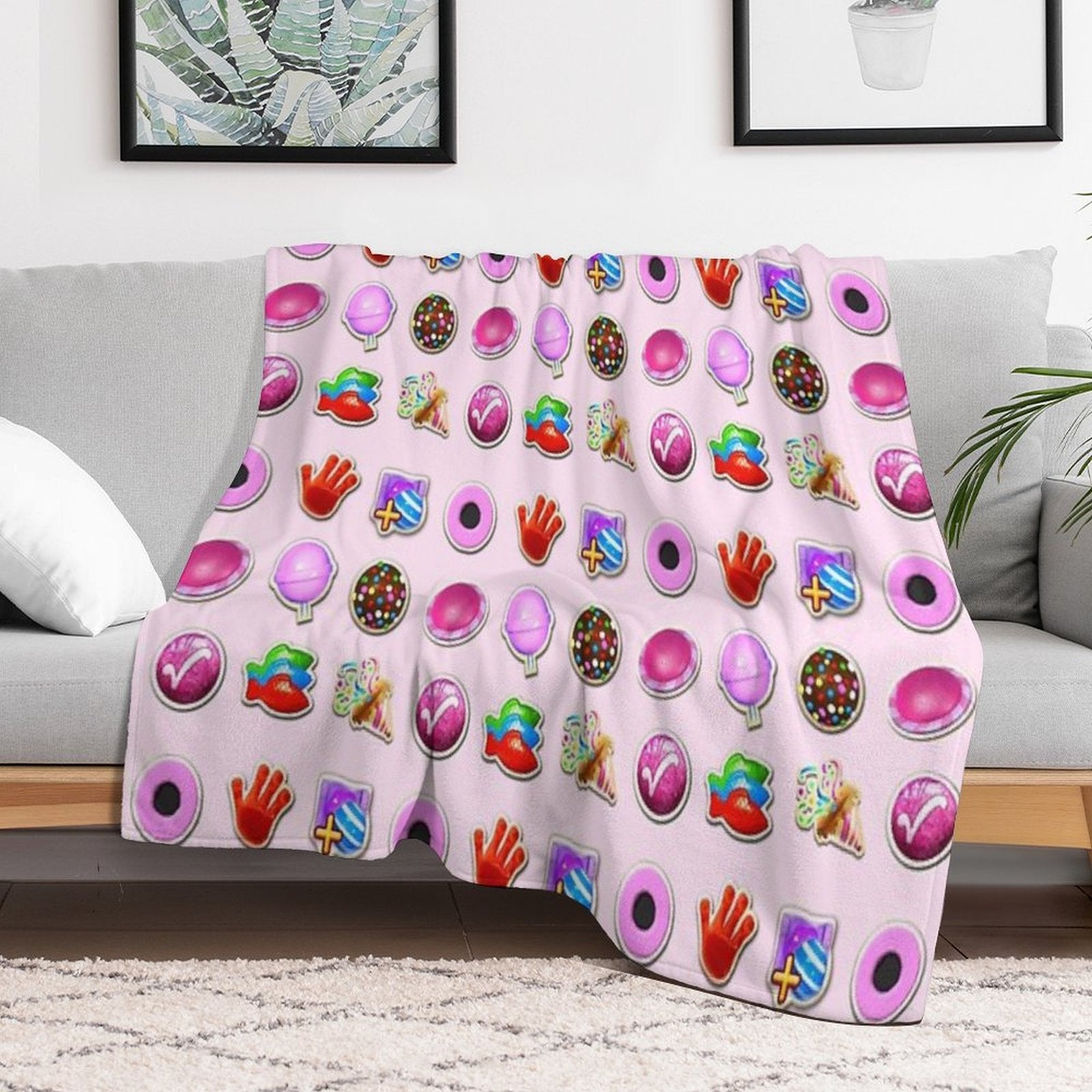 Booster Stash Candy Crush Quick-dry Throw Blanket