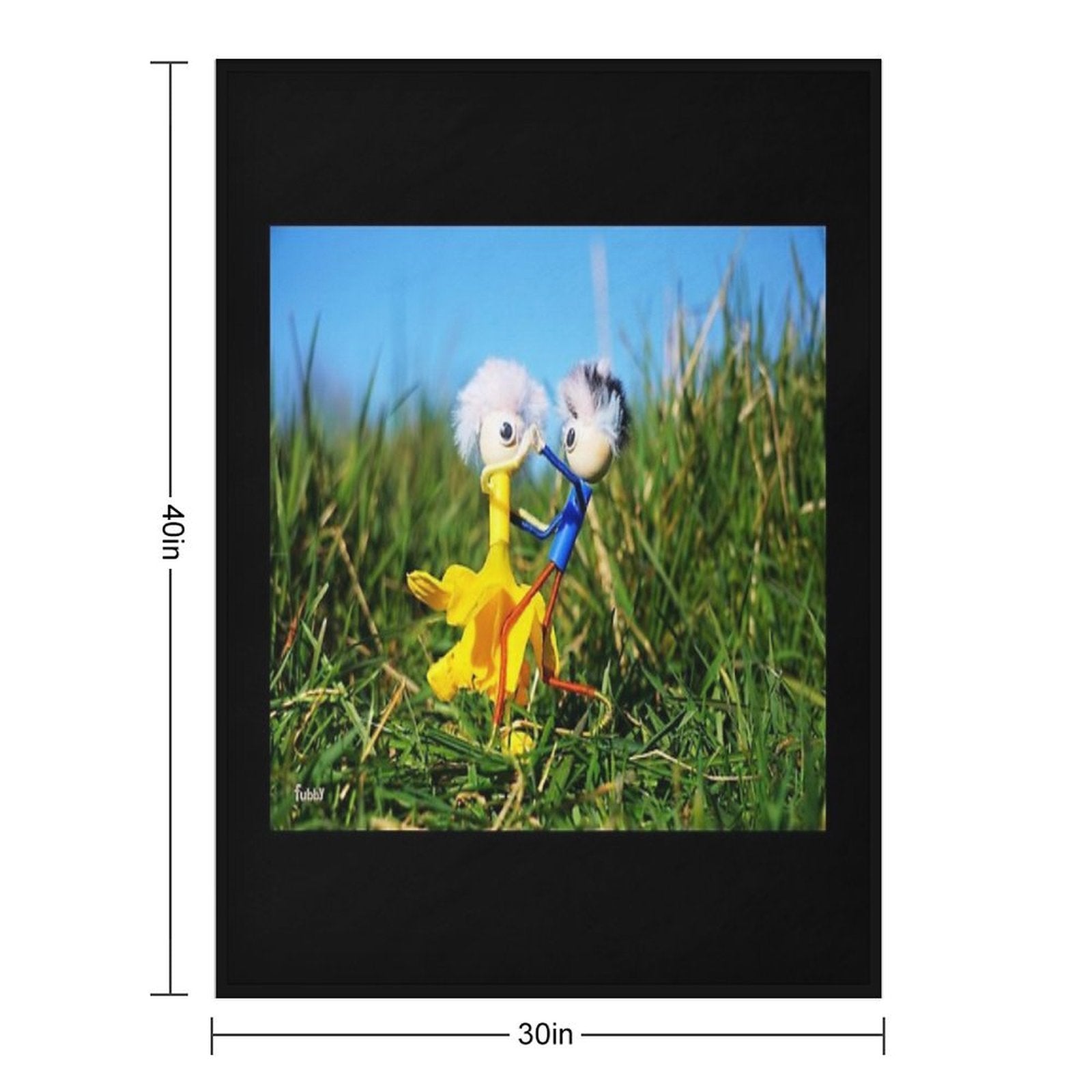 Graceful Dancing Active Fubby Doll Couple. Shrink-resistant Throw Blanket