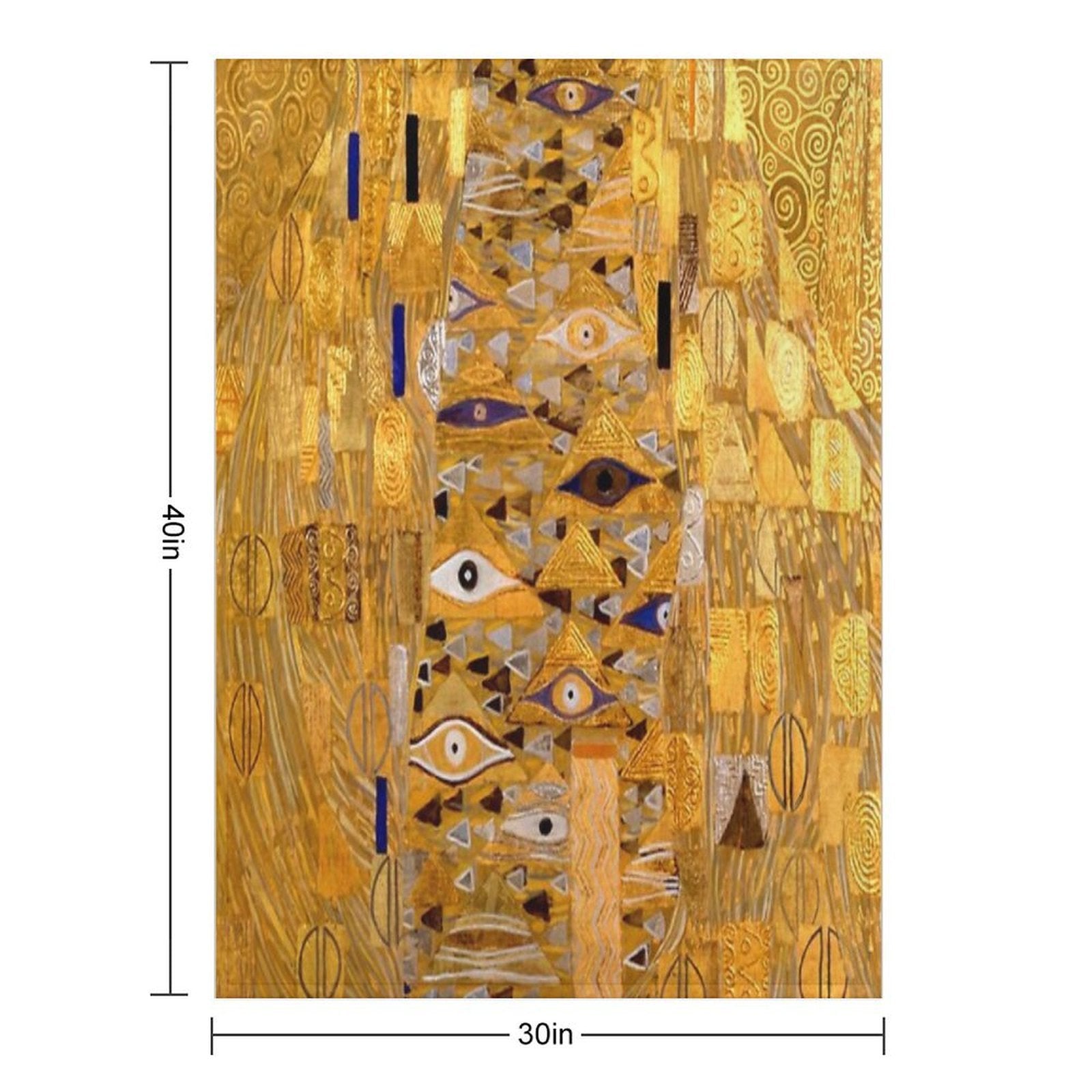 Adele Bloch-Bauer I - Detail by Gustav Klimt Gold Lightweight Throw Blanket