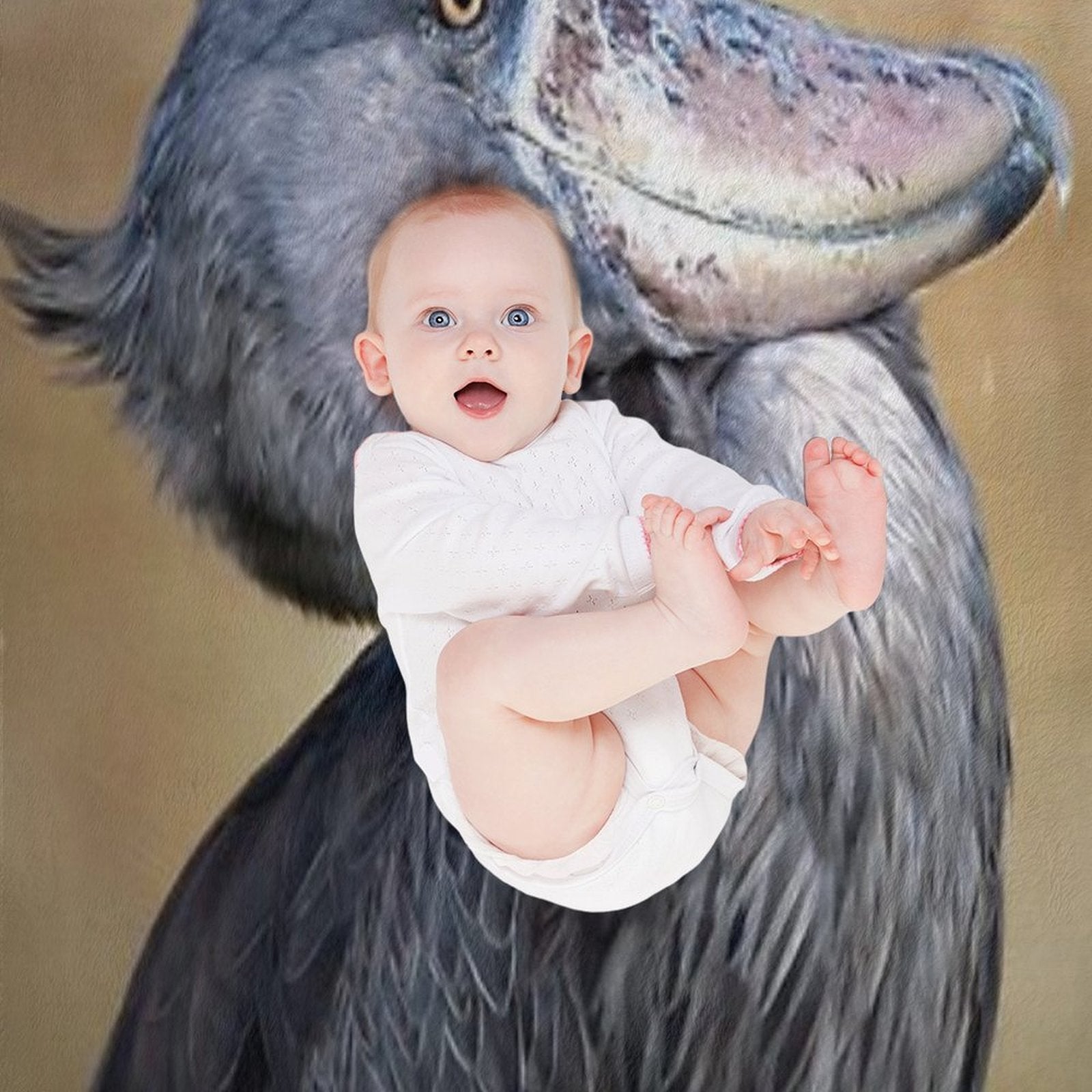 Shoebill Stork Premium Throw Blanket
