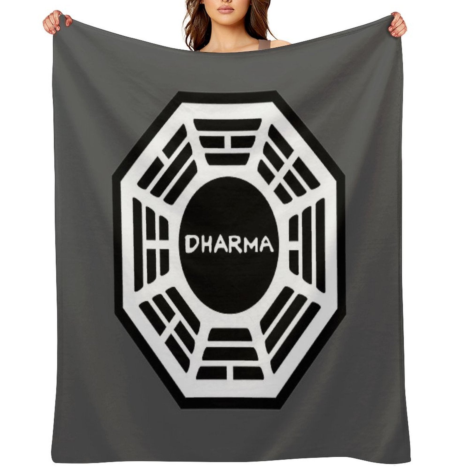 Dharma Initiative Logo Lost TV Show Velvety-soft Throw Blanket