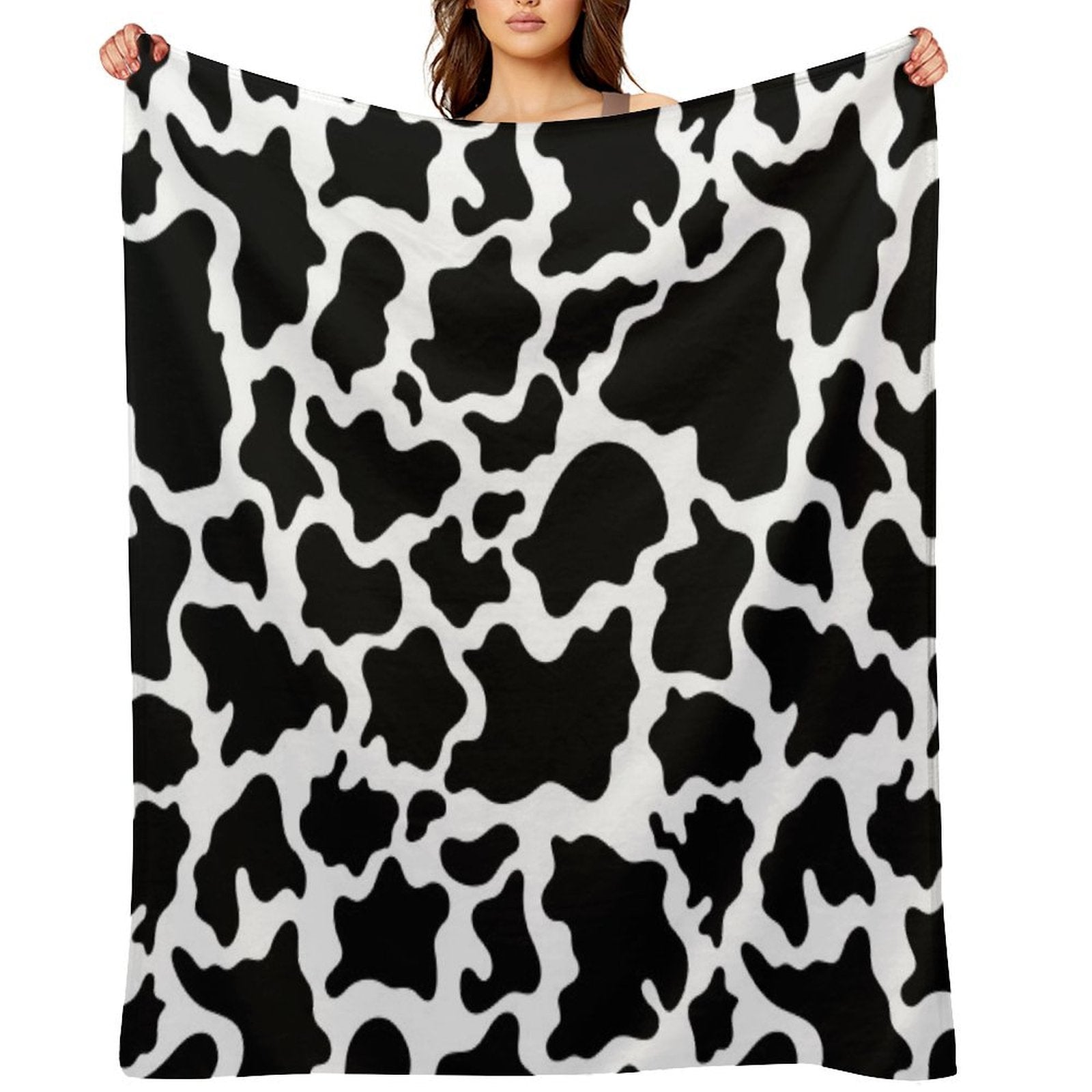 Cow Skin Seamless Pattern Multi-functional Throw Blanket