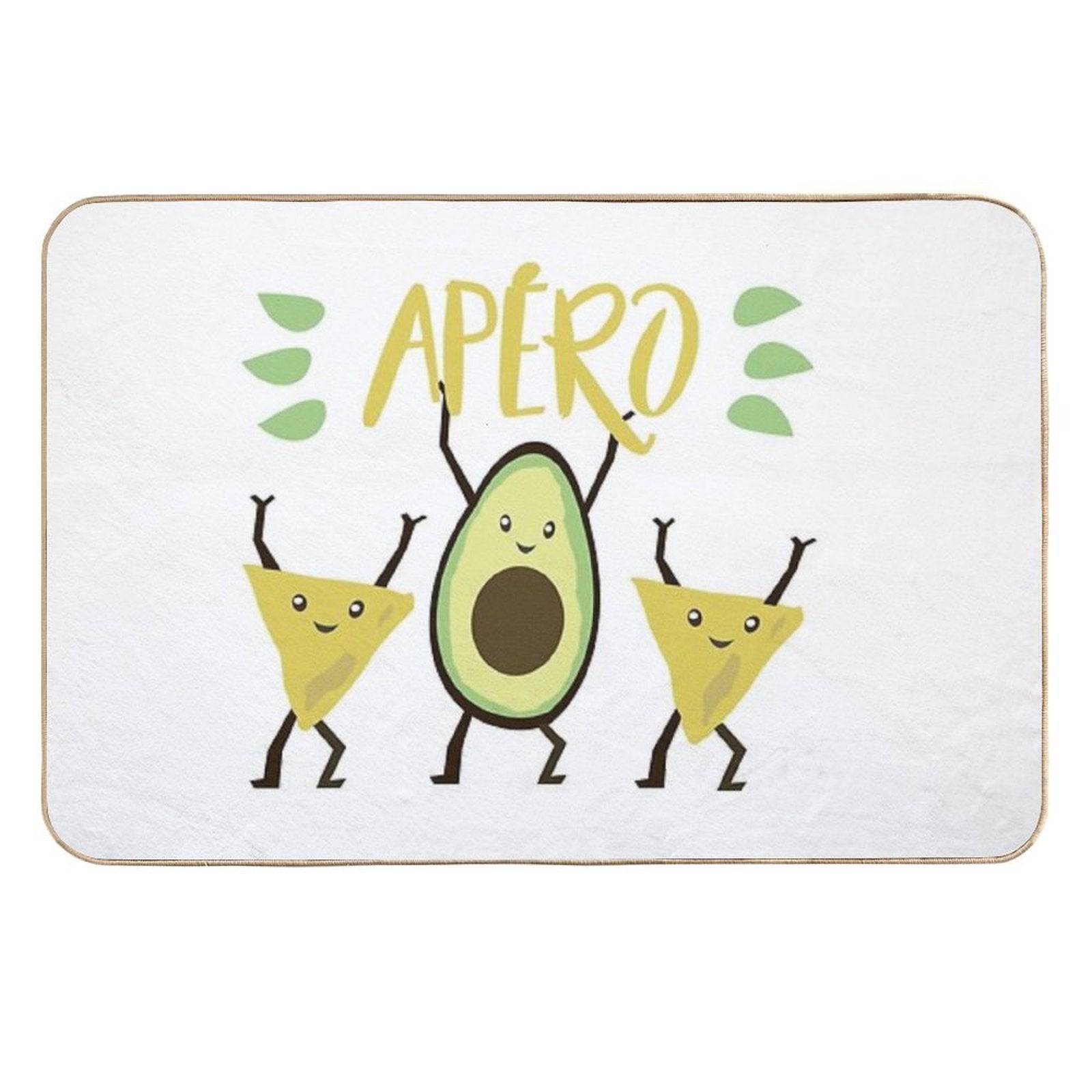 Avocado Dancing Aperitif  Stain-Proof Bath Mat