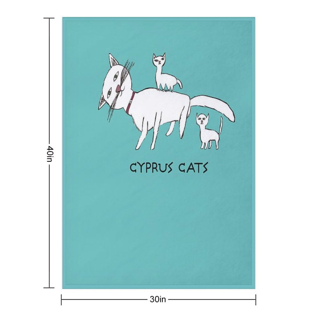 CYPRUS CATS PATTERN Premium Throw Blanket