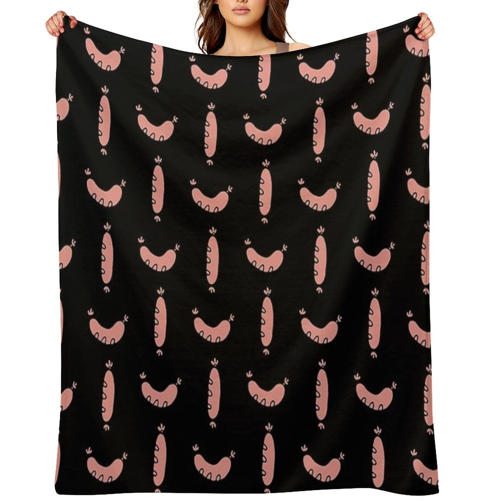 Sausages - The Breakfast of Champions Compact Throw Blanket