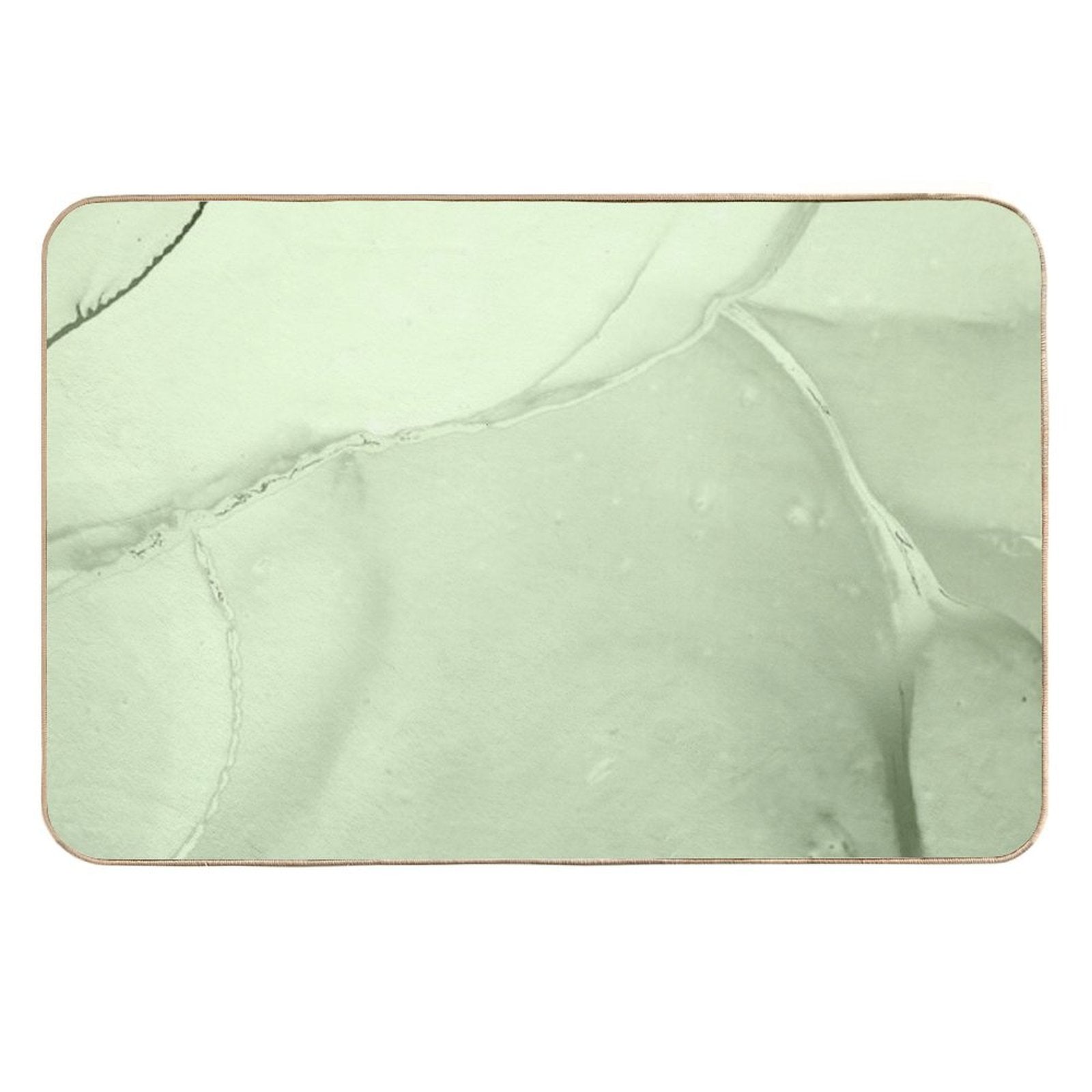 Soft Pastel Green, Sage Green Marble  Non-Slip Bath Mat