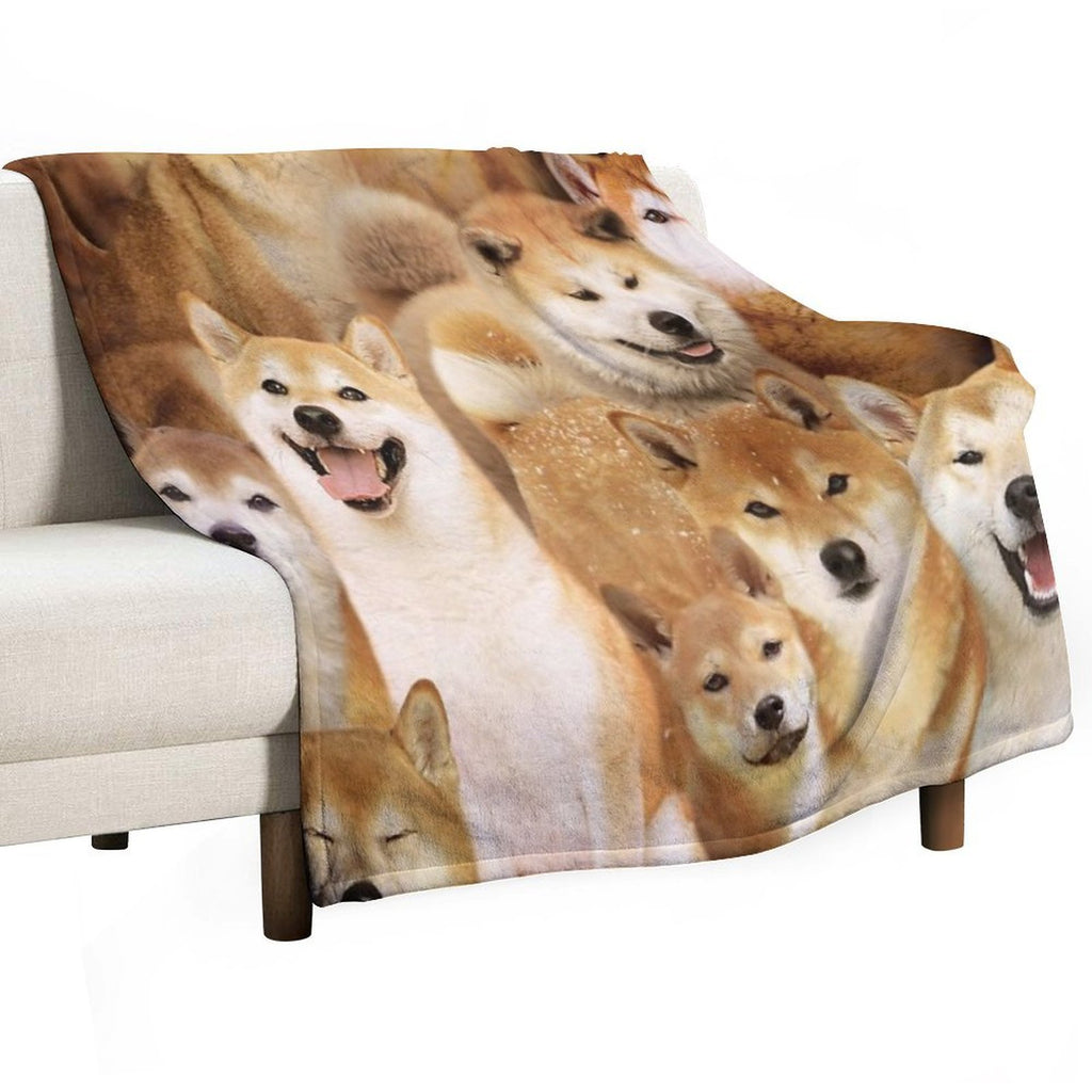 Shiba Inu Versatility Throw Blanket