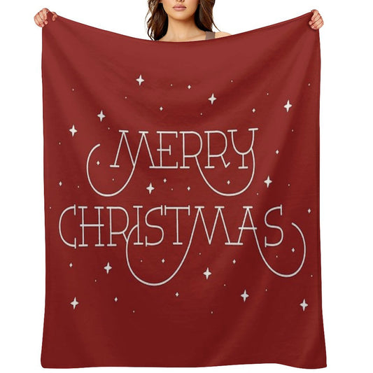 Merry Christmas Easy Care Throw Blanket