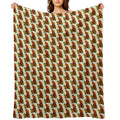Capybara on Turtle Quick-dry Throw Blanket