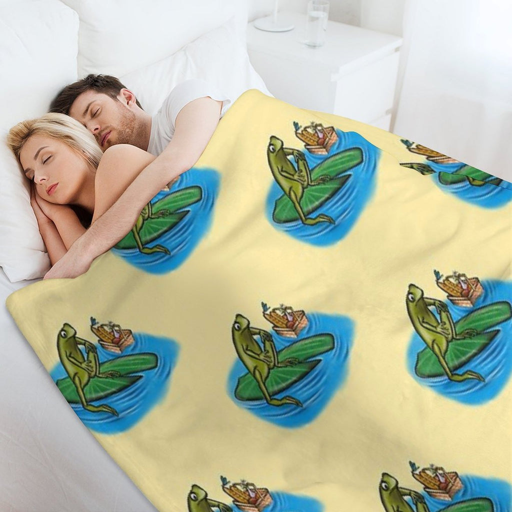 Chill Frog Anti-pilling Throw Blanket