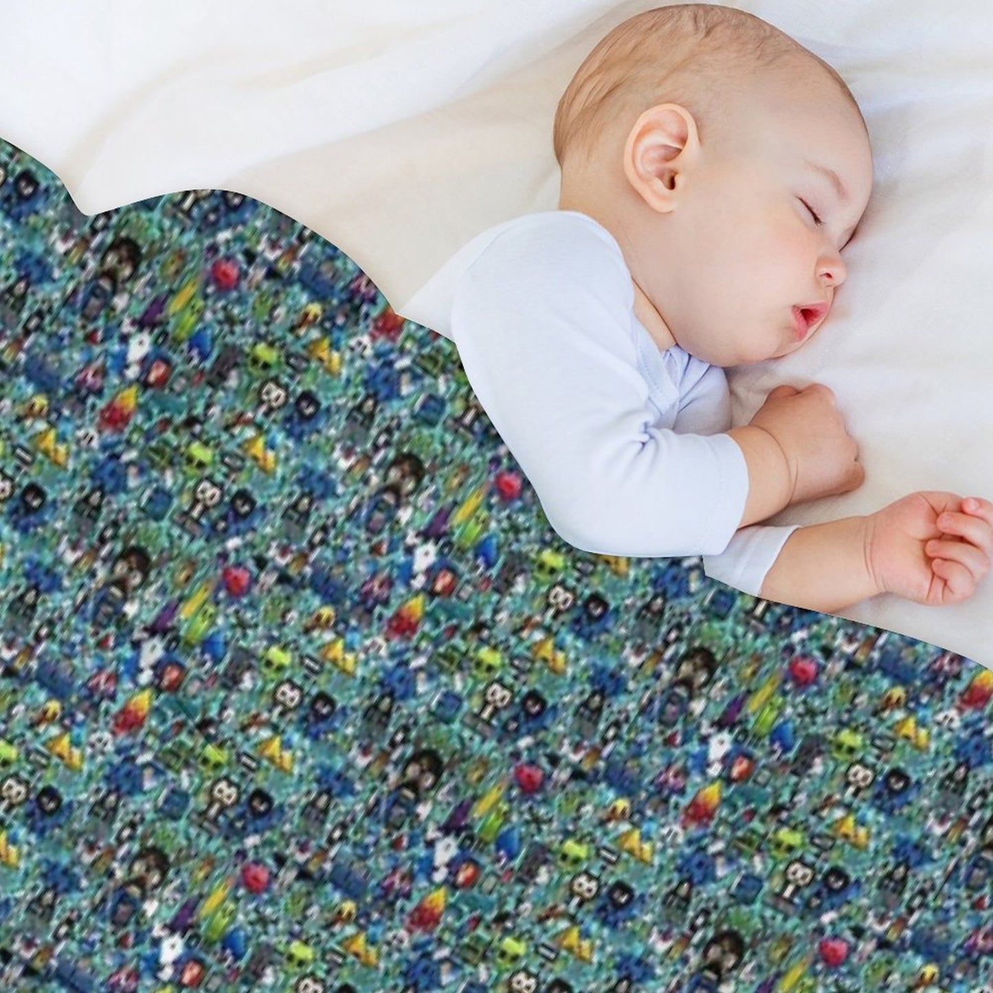 Cartoon Print Shrink-resistant Throw Blanket
