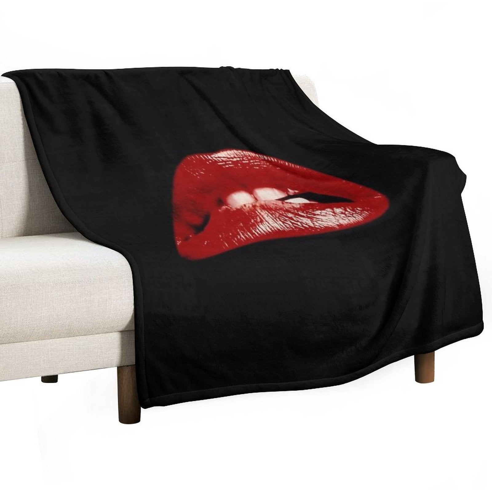 Rocky Horror Picture Show Lips Wrinkle-free Throw Blanket