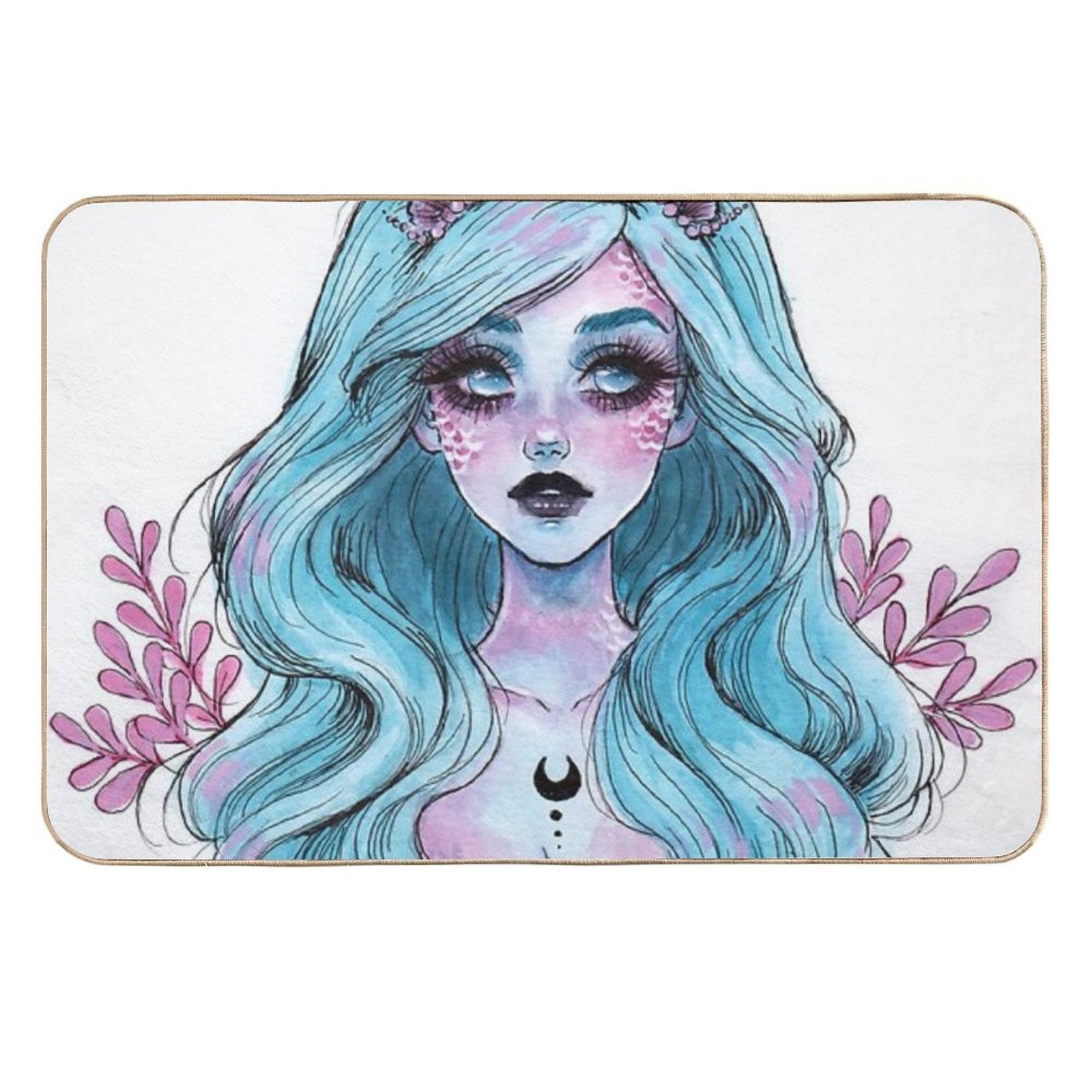 Pearlescent Mermaid  Easy To Clean Bath Mat