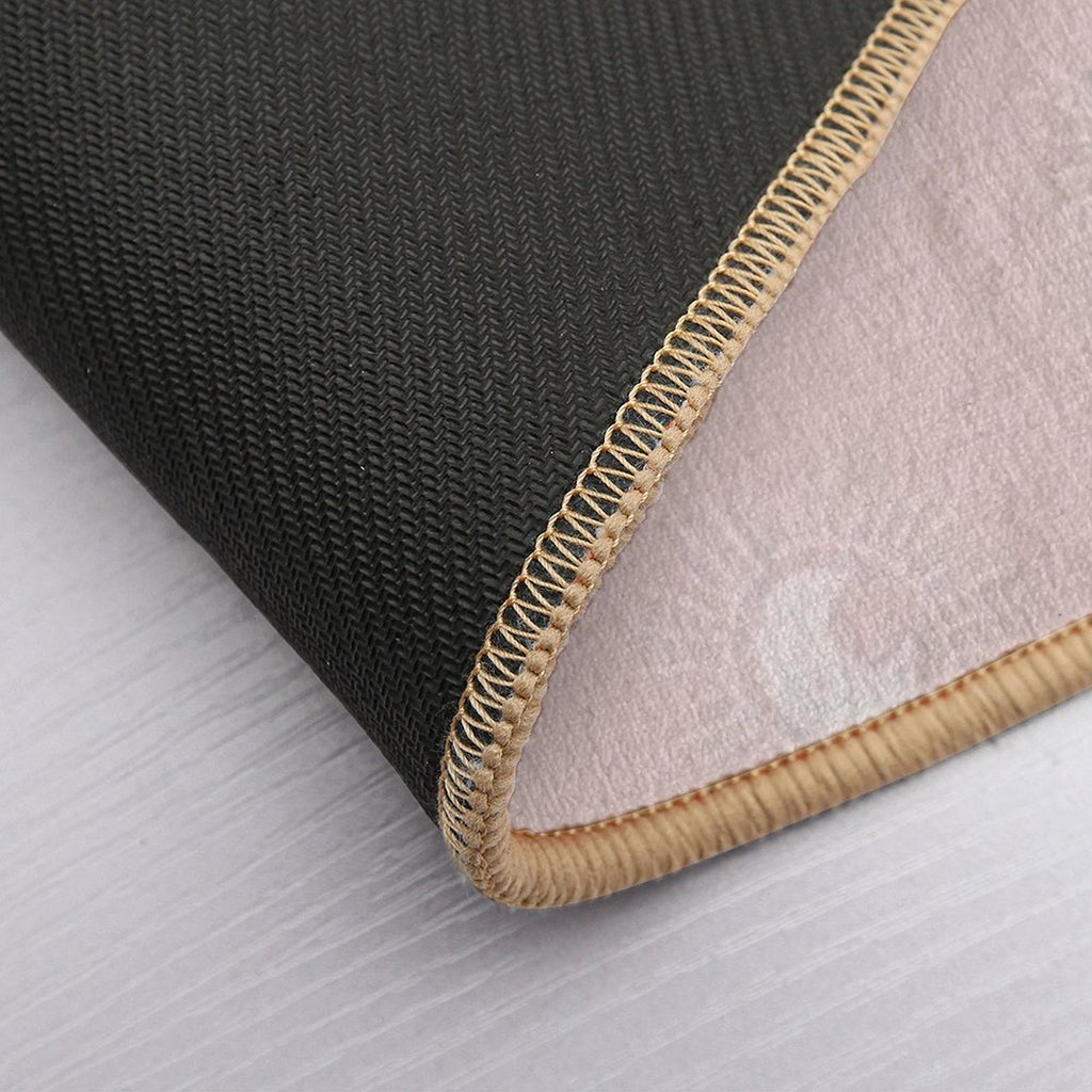 Boho Sun And Moon Pattern Bohemian Aesthetic In Muted Colors Pale Pink  Easy To Clean Bath Mat