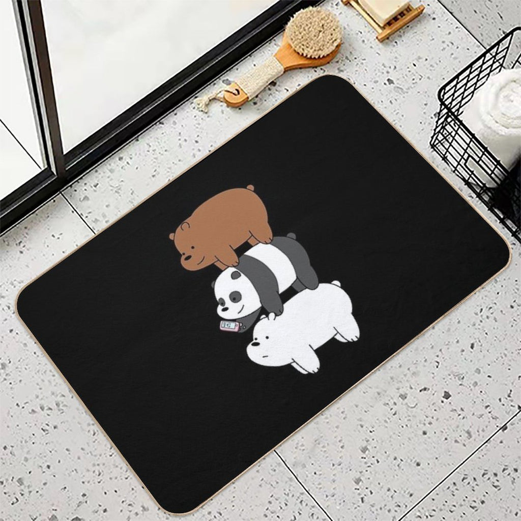 We Bare Bears™ Grizzly, Panda, And Ice Bear  Absorbent Bath Mat