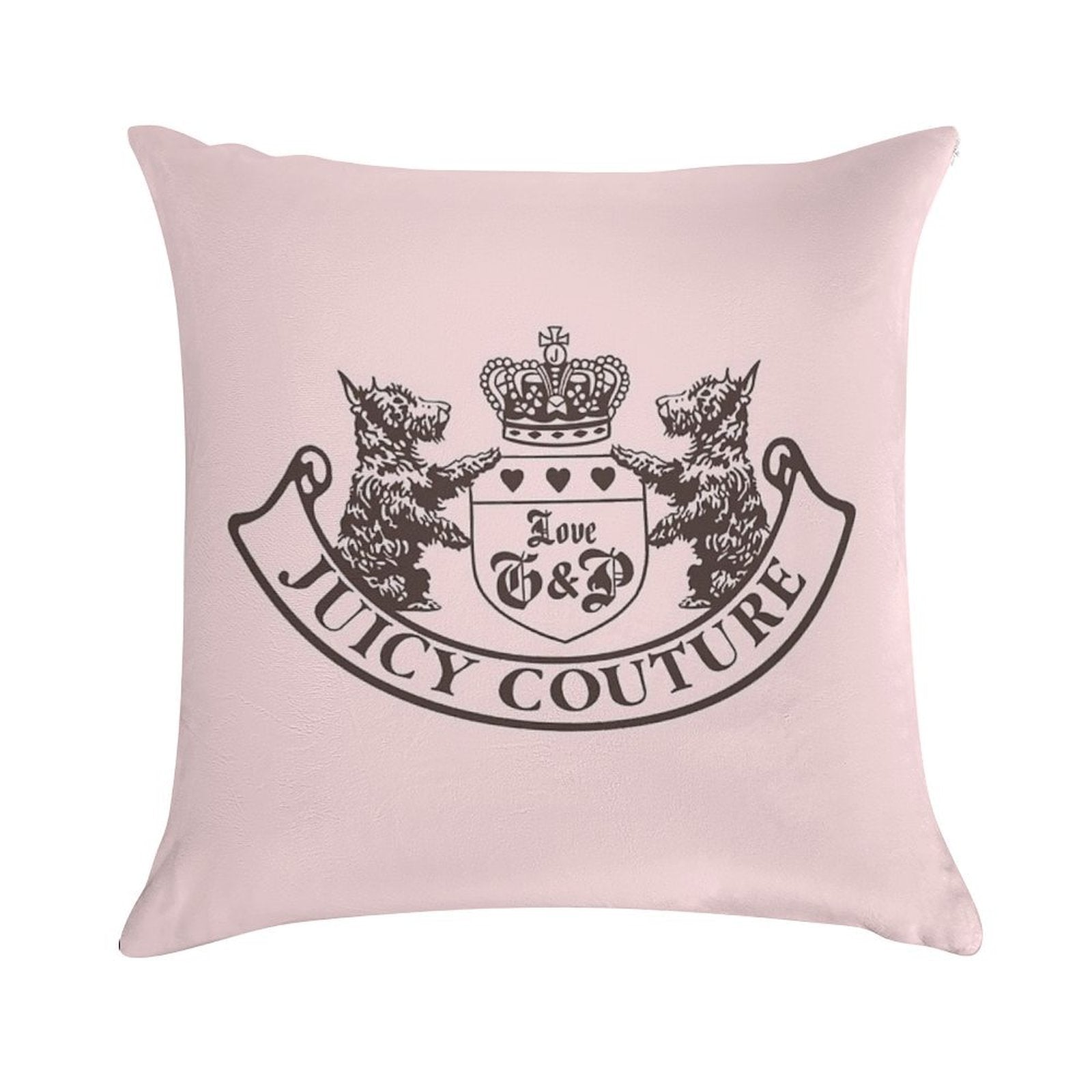 Y2k Juicy Couture Crest Soft Fade-Resistant Throw Pillow