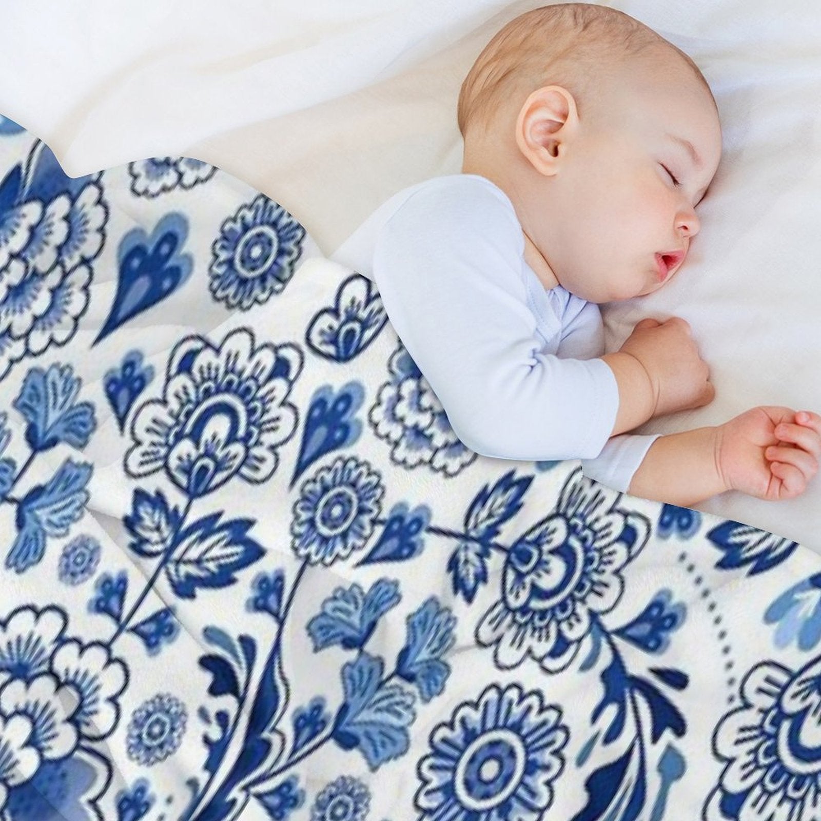Chinese Porcelain Design Versatility Throw Blanket