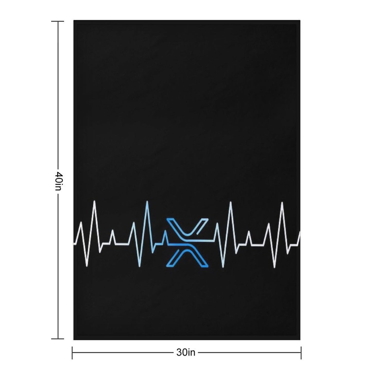 XRP Heartbeat - V1 Lightweight Throw Blanket