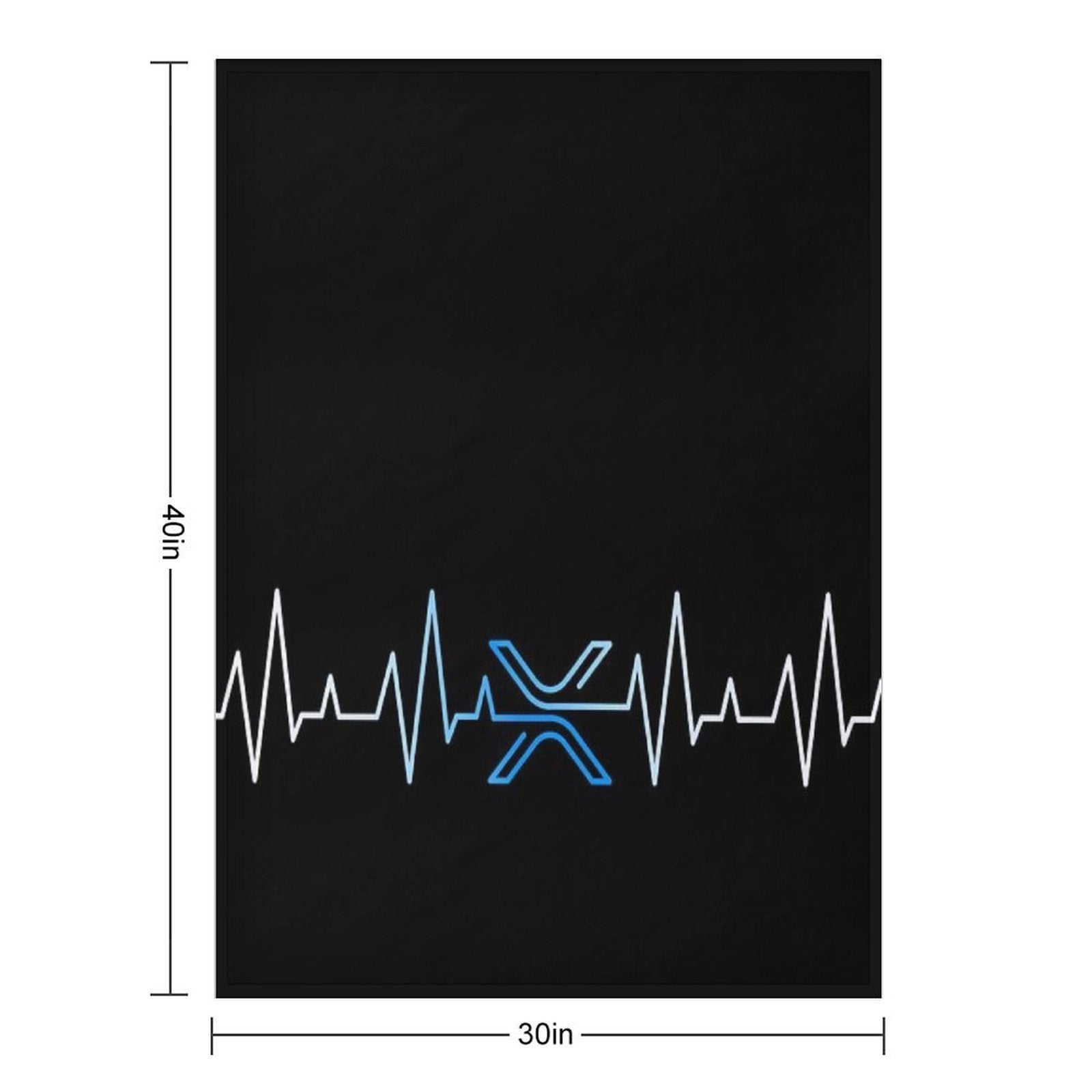 XRP Heartbeat - V1 Lightweight Throw Blanket