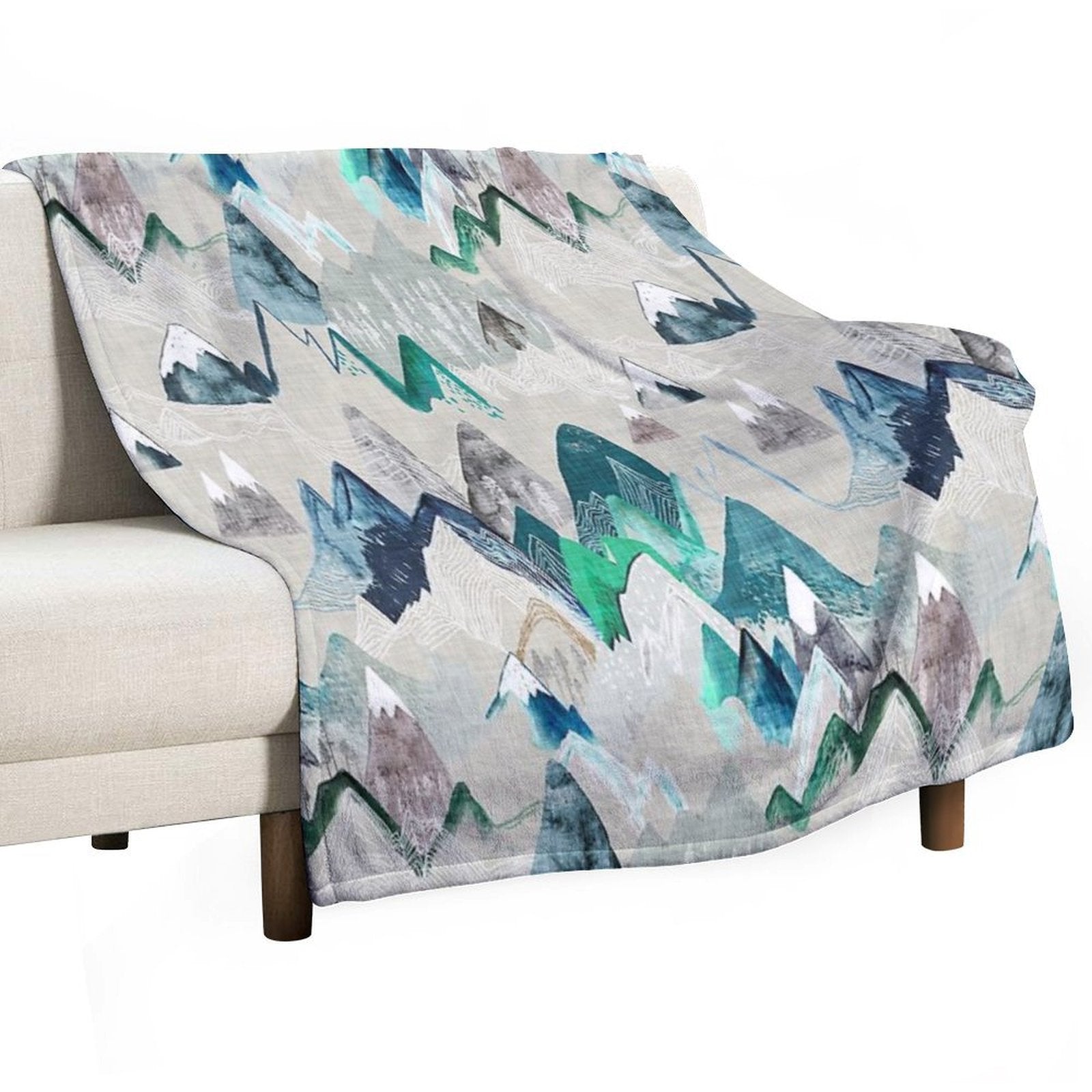 Call of The Mountains (in Evergreen) Compact Throw Blanket
