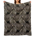 Realistic Rustic Zebra Pattern All-season Throw Blanket