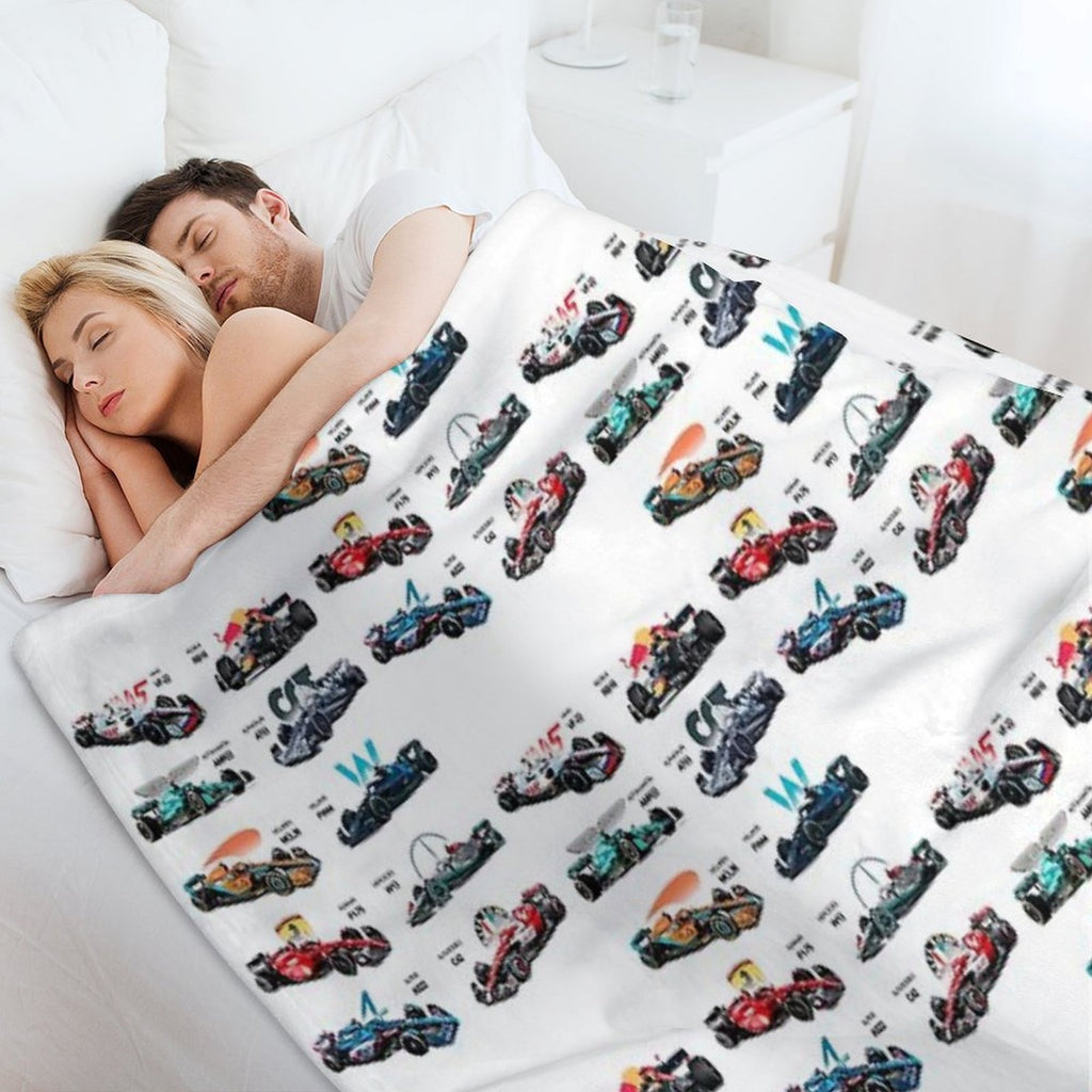 F1 All Cars 2022 Shrink-resistant Throw Blanket
