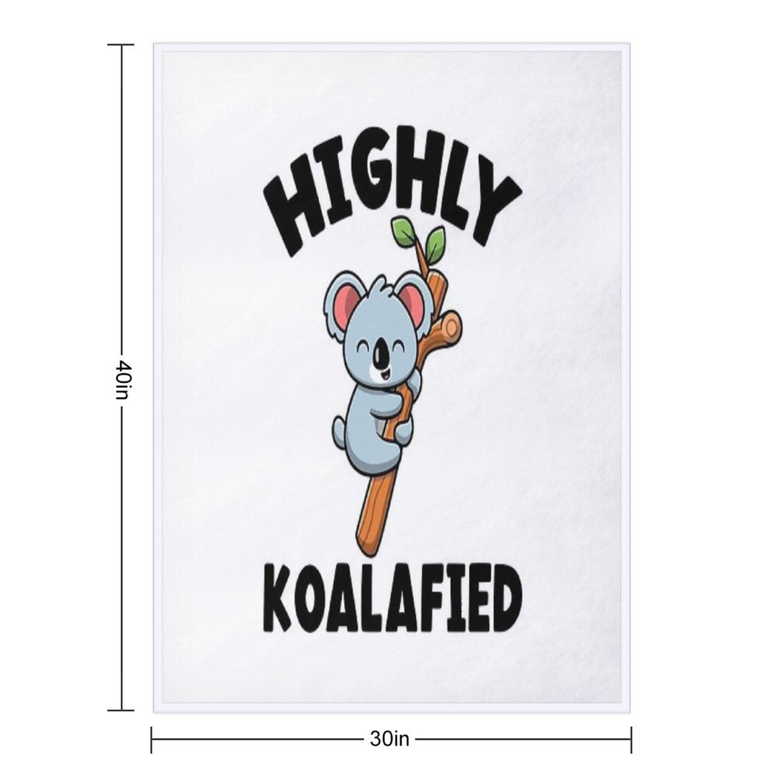 Highly Koalafied Koala Travel-friendly Throw Blanket