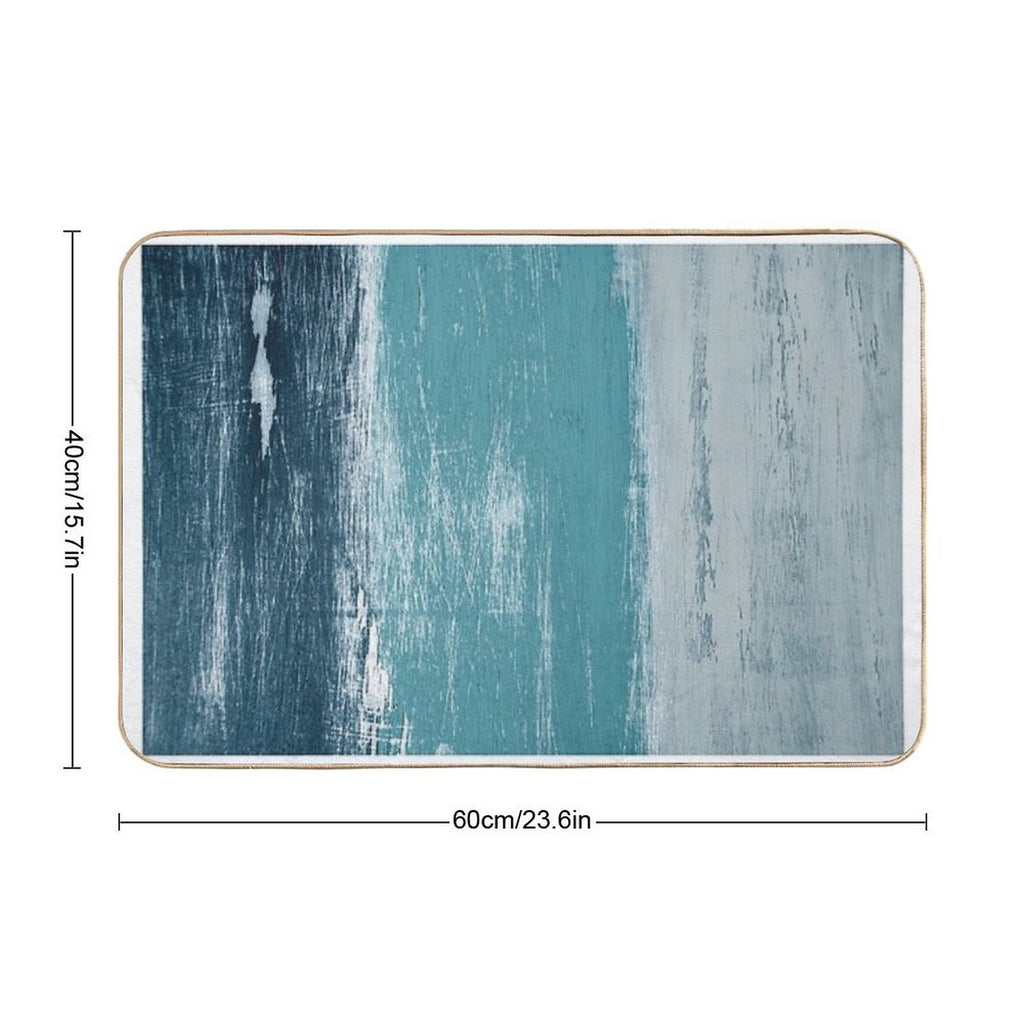 Reclaimed Wood (blue)  Stain-Proof Bath Mat