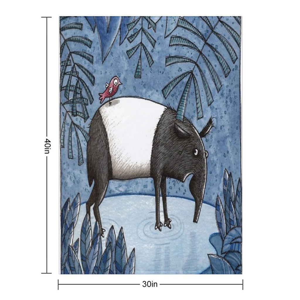 Welcome To The Jungle - Tapir - Schabrackentapir Durable Throw Blanket