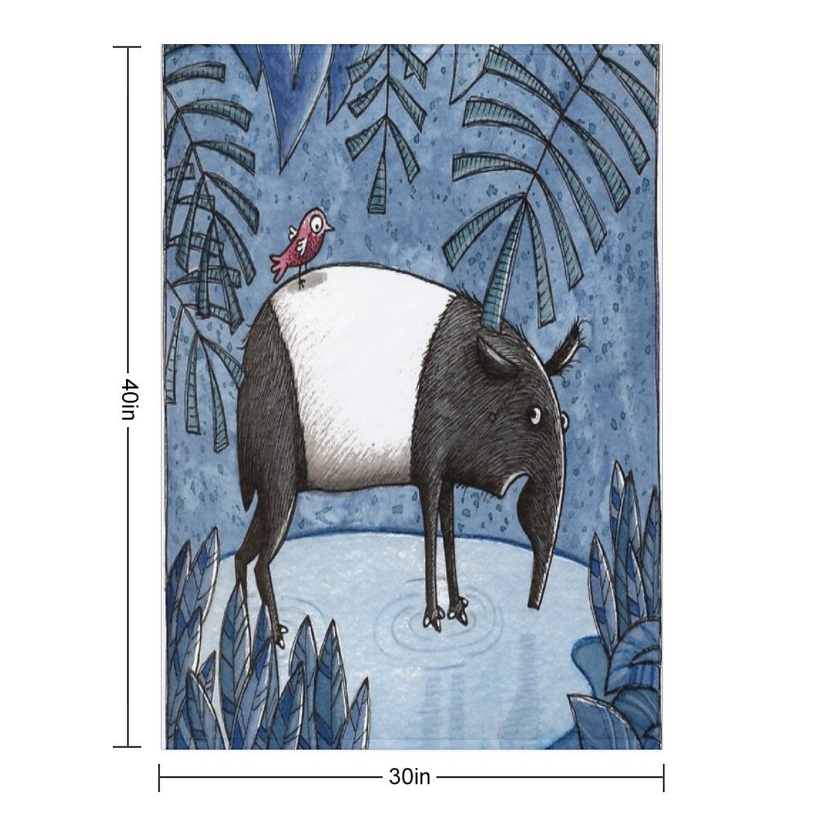 Welcome To The Jungle - Tapir - Schabrackentapir Durable Throw Blanket