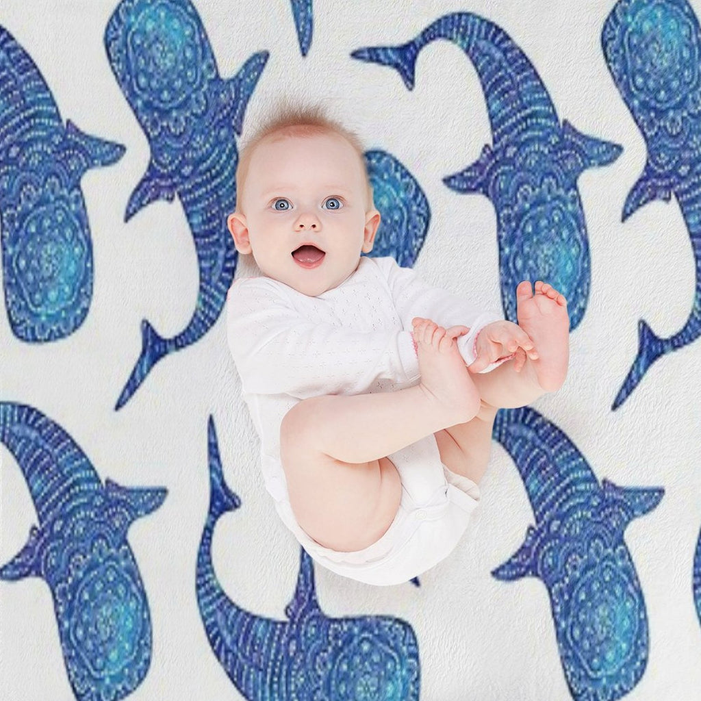 Marokintana - Whale Shark I Plush Throw Blanket