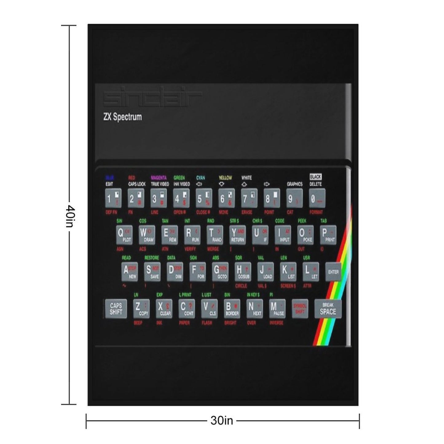 ZX Spectrum Versatility Throw Blanket