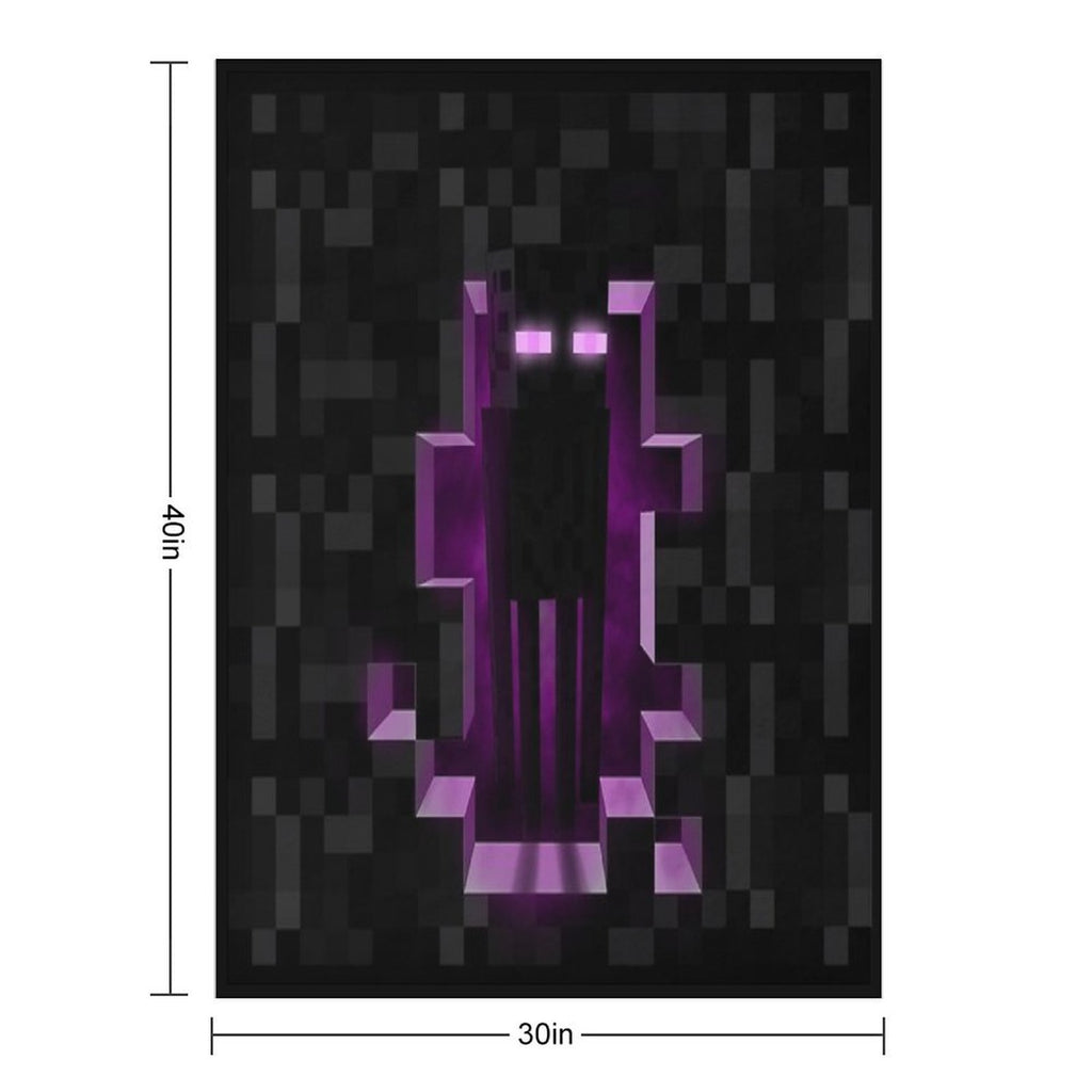 Enderman Minecrafter Enderdragon Eco-conscious Throw Blanket